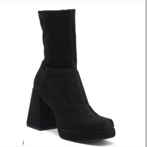 Abound Steffie Black Knit Sparkle Platform Boot Women Size: 7.5